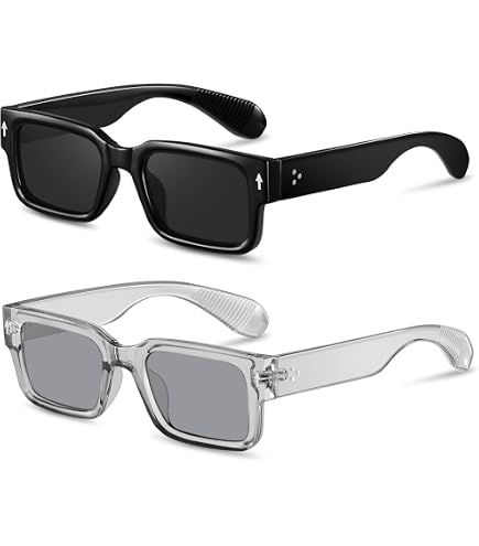 Amazon.com: JOVAKIT Black Square Sunglasses for Women Men Simple